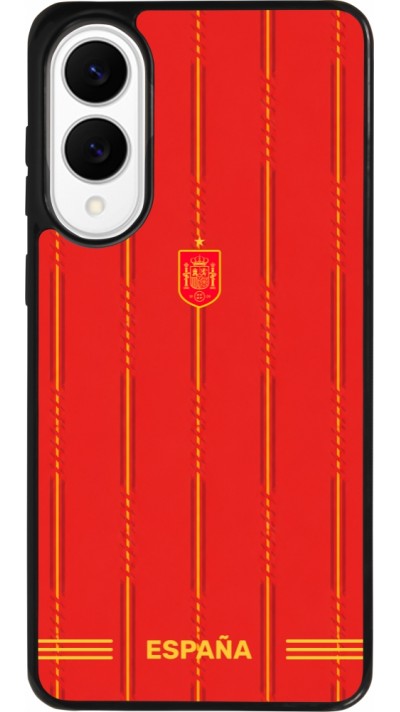 Coque Samsung Galaxy S25 Edge - Silicone rigide noir Maillot de football Espagne 2026 personnalisable