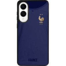 Coque Samsung Galaxy S25 Edge - Silicone rigide noir Maillot de football France 2022 personnalisable
