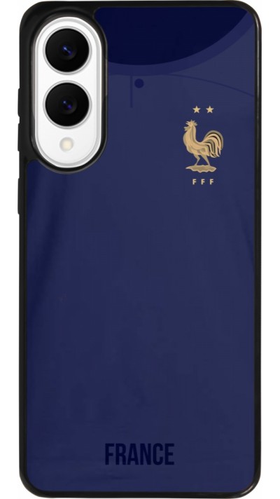 Coque Samsung Galaxy S25 Edge - Silicone rigide noir Maillot de football France 2022 personnalisable