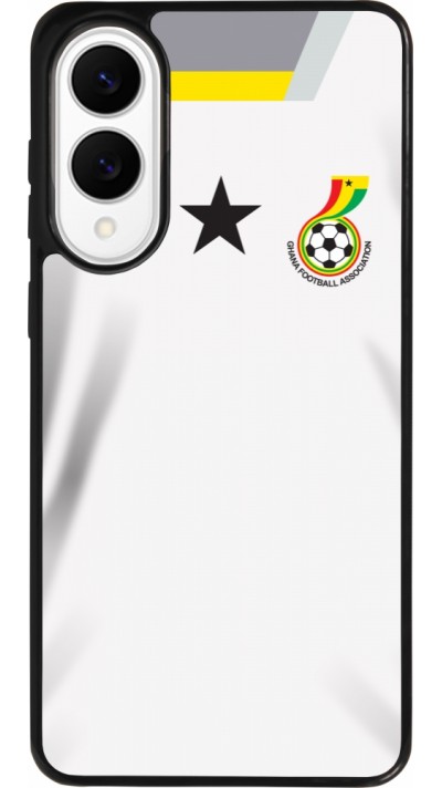 Coque Samsung Galaxy S25 Edge - Silicone rigide noir Maillot de football Ghana 2022 personnalisable