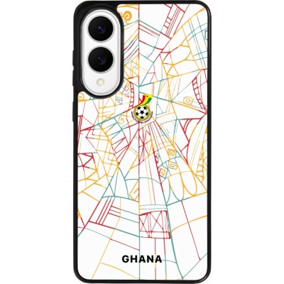 Samsung Galaxy S25 Edge Case Hülle - Silikon schwarz Ghana 2026 personalisierbares Fussballtrikot