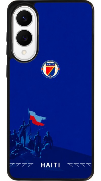 Coque Samsung Galaxy S25 Edge - Silicone rigide noir Maillot de football Haiti 2026 personnalisable