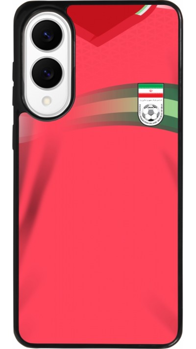 Coque Samsung Galaxy S25 Edge - Silicone rigide noir Maillot de football Iran 2022 personnalisable
