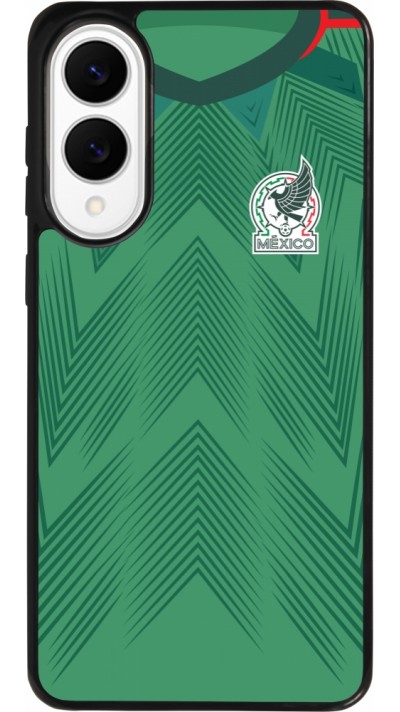 Coque Samsung Galaxy S25 Edge - Silicone rigide noir Maillot de football Mexique 2022 personnalisable