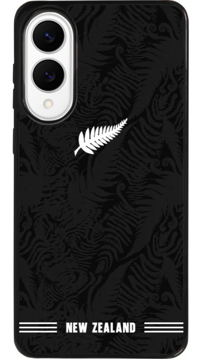 Samsung Galaxy S25 Edge Case Hülle - Silikon schwarz Neuseeland 2026 personalisierbares Fussballtrikot