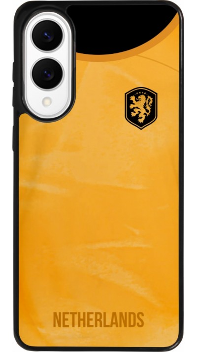 Coque Samsung Galaxy S25 Edge - Silicone rigide noir Maillot de football Pays-Bas 2022 personnalisable