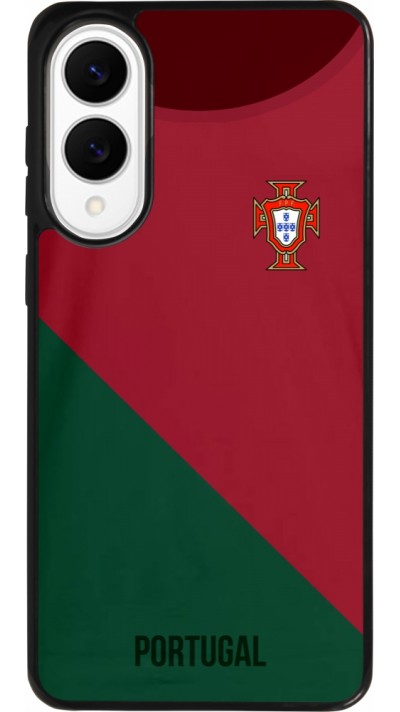 Coque Samsung Galaxy S25 Edge - Silicone rigide noir Maillot de football Portugal 2022