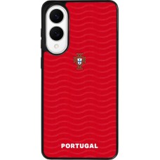 Coque Samsung Galaxy S25 Edge - Silicone rigide noir Maillot de football Portugal 2026 personnalisable