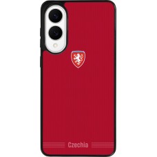Coque Samsung Galaxy S25 Edge - Silicone rigide noir Maillot de football Répuplique Tchèque 2026 personnalisable