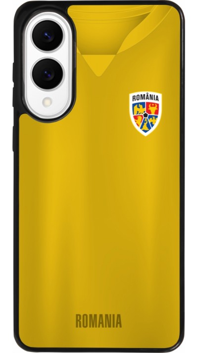 Coque Samsung Galaxy S25 Edge - Silicone rigide noir Maillot de football Roumanie