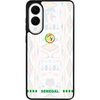 Coque Samsung Galaxy S25 Edge - Silicone rigide noir Maillot de football Sénégal 2026 personnalisable