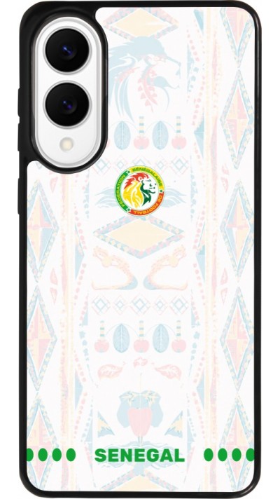 Coque Samsung Galaxy S25 Edge - Silicone rigide noir Maillot de football Sénégal 2026 personnalisable