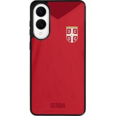 Samsung Galaxy S25 Edge Case Hülle - Silikon schwarz Serbien 2022 personalisierbares Fussballtrikot