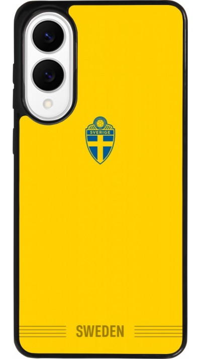 Coque Samsung Galaxy S25 Edge - Silicone rigide noir Maillot de football Suède 2026 personnalisable
