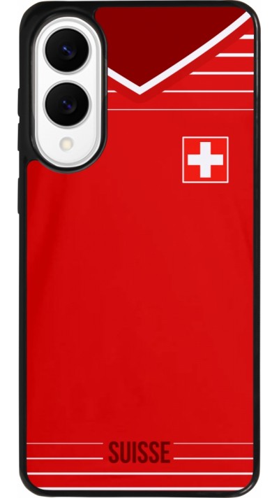 Coque Samsung Galaxy S25 Edge - Silicone rigide noir Football shirt Switzerland 2022