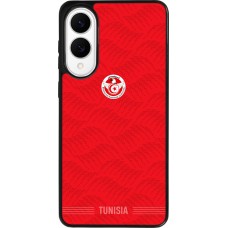 Coque Samsung Galaxy S25 Edge - Silicone rigide noir Maillot de football Tunisie 2026 personnalisable