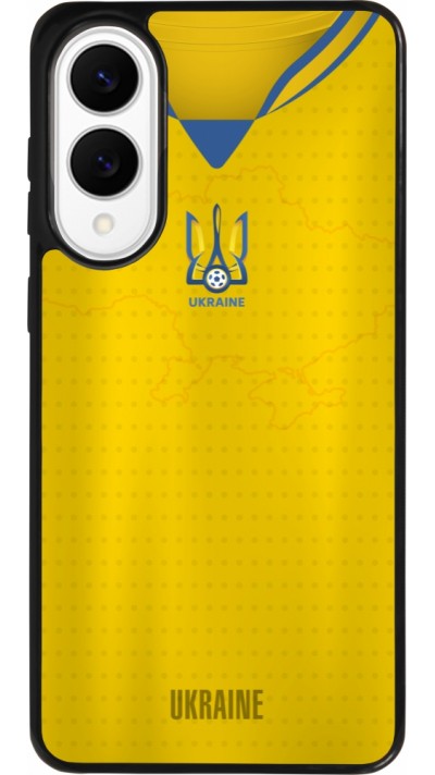 Coque Samsung Galaxy S25 Edge - Silicone rigide noir Maillot de football Ukraine