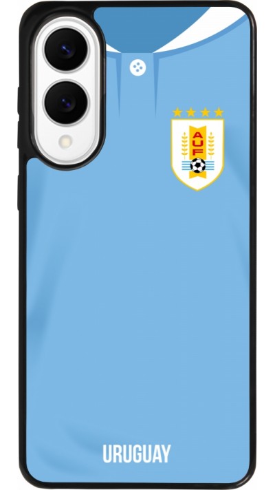 Samsung Galaxy S25 Edge Case Hülle - Silikon schwarz Uruguay 2022 personalisierbares Fussballtrikot