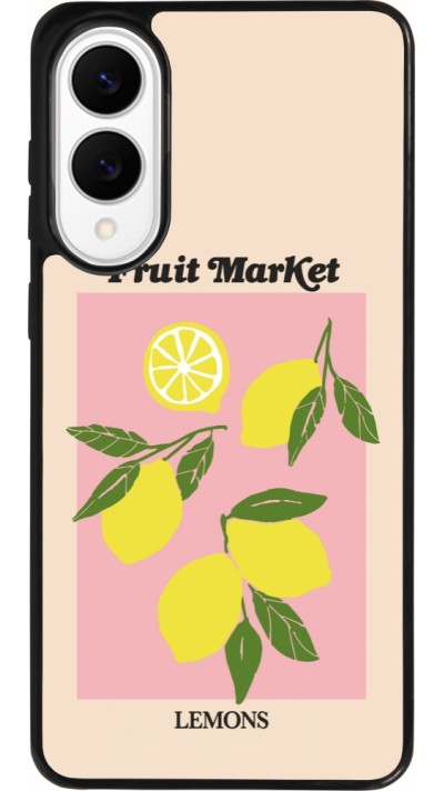 Coque Samsung Galaxy S25 Edge - Silicone rigide noir Fruit market lemons 2026