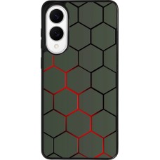 Samsung Galaxy S25 Edge Case Hülle - Silikon schwarz Geometric Line red