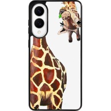 Samsung Galaxy S25 Edge Case Hülle - Silikon schwarz Giraffe Fit