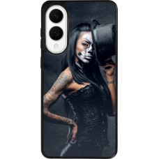 Coque Samsung Galaxy S25 Edge - Silicone rigide noir Halloween 22 Tattooed Girl