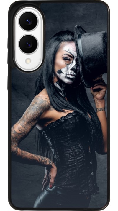 Coque Samsung Galaxy S25 Edge - Silicone rigide noir Halloween 22 Tattooed Girl