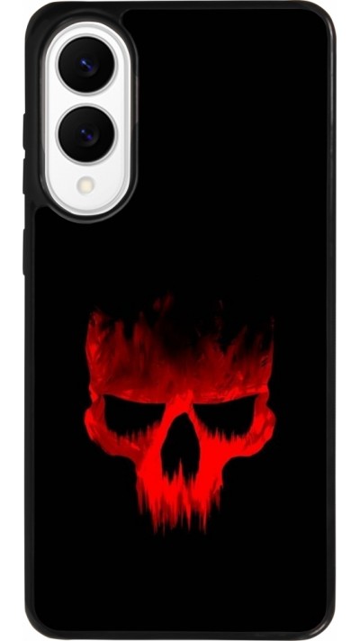 Coque Samsung Galaxy S25 Edge - Silicone rigide noir Halloween 2023 scary skull