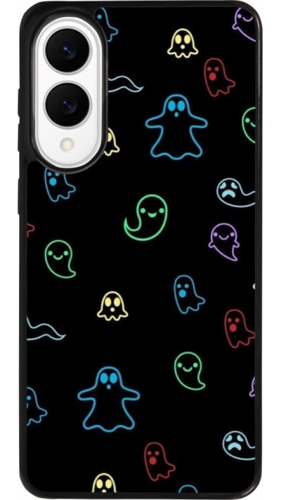 Coque Samsung Galaxy S25 Edge - Silicone rigide noir Halloween 2024 colorful ghosts