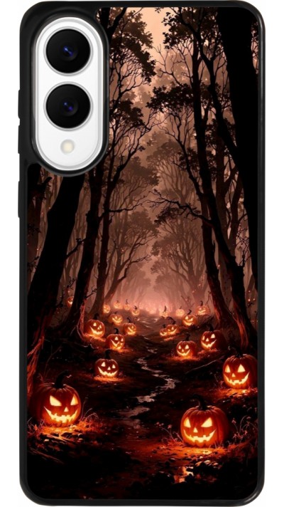 Coque Samsung Galaxy S25 Edge - Silicone rigide noir Halloween 2025 Road of Terrifying Pumpkins