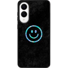 Coque Samsung Galaxy S25 Edge - Silicone rigide noir Happy smiely irisé
