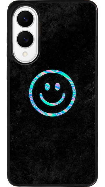 Coque Samsung Galaxy S25 Edge - Silicone rigide noir Happy smiely irisé