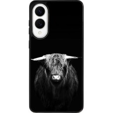 Coque Samsung Galaxy S25 Edge - Silicone rigide noir Highland calf black