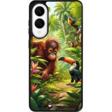 Samsung Galaxy S25 Edge Case Hülle - Silikon schwarz Tropischer Dschungel Tayrona