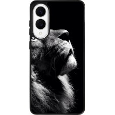 Samsung Galaxy S25 Edge Case Hülle - Silikon schwarz Lion looking up