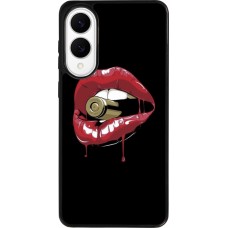 Coque Samsung Galaxy S25 Edge - Silicone rigide noir Lips bullet