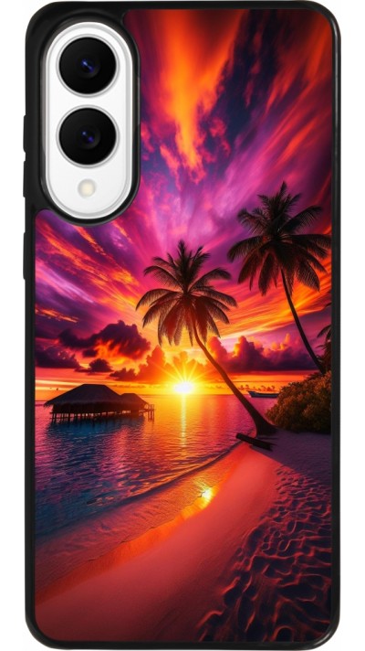 Coque Samsung Galaxy S25 Edge - Silicone rigide noir Maldives Dusk Bliss