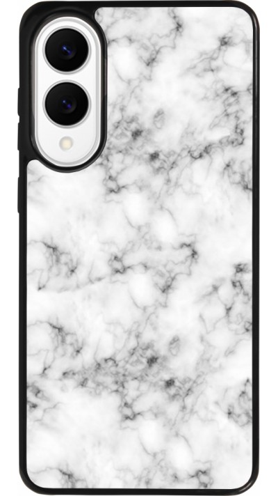 Coque Samsung Galaxy S25 Edge - Silicone rigide noir Marble 01