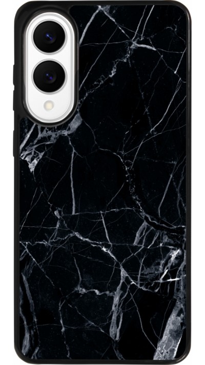 Coque Samsung Galaxy S25 Edge - Silicone rigide noir Marble Black 01