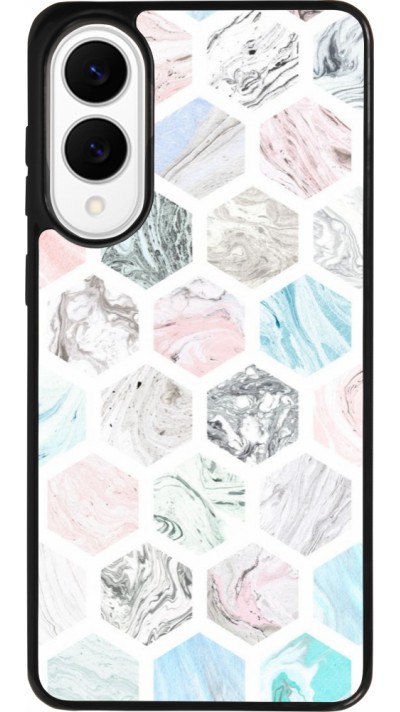 Coque Samsung Galaxy S25 Edge - Silicone rigide noir Marble Everything