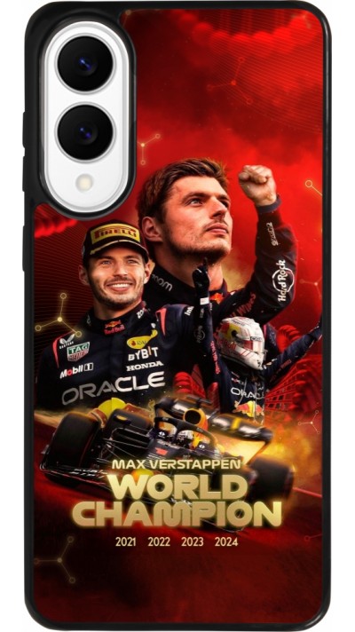 Coque Samsung Galaxy S25 Edge - Silicone rigide noir Max Verstappen Champion 2023