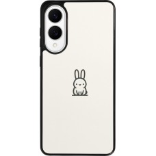 Coque Samsung Galaxy S25 Edge - Silicone rigide noir Minimal bunny cutie