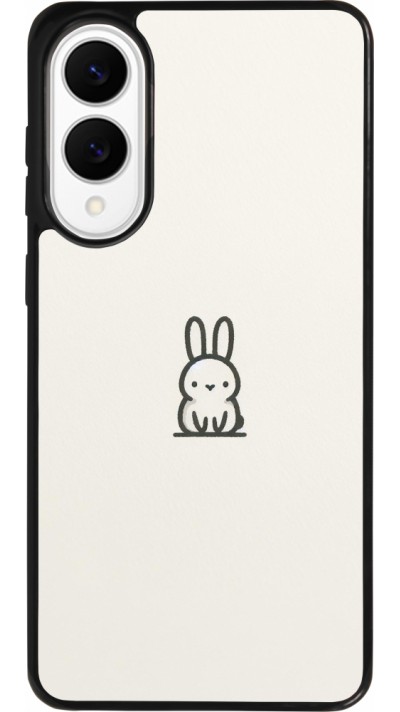 Coque Samsung Galaxy S25 Edge - Silicone rigide noir Minimal bunny cutie