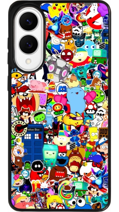 Coque Samsung Galaxy S25 Edge - Silicone rigide noir Mixed cartoons
