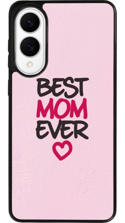 Coque Samsung Galaxy S25 Edge - Silicone rigide noir Mom 2023 best Mom ever pink
