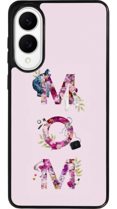 Coque Samsung Galaxy S25 Edge - Silicone rigide noir Mom 2024 girly mom