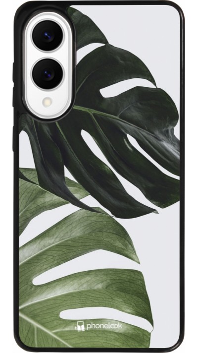 Coque Samsung Galaxy S25 Edge - Silicone rigide noir Monstera Plant