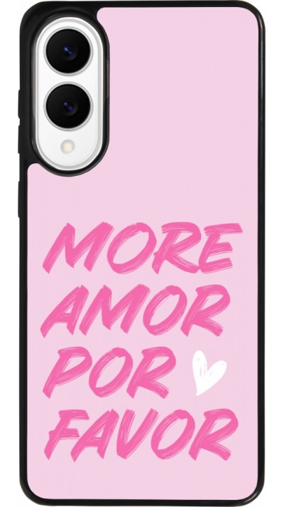 Coque Samsung Galaxy S25 Edge - Silicone rigide noir More amor porfavor