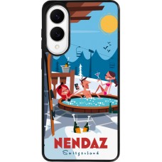 Coque Samsung Galaxy S25 Edge - Silicone rigide noir Nendaz Mountain Jacuzzi