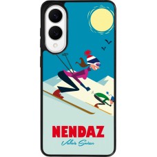Coque Samsung Galaxy S25 Edge - Silicone rigide noir Nendaz Ski Downhill
